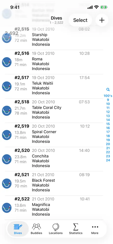 Dive Log by Greg McLaughlin screenshot from the App Store